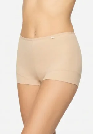 3844 dames boxershort microfiber - Dames polyamide hoge onderbroek - Badstof kruisje - ondergoed