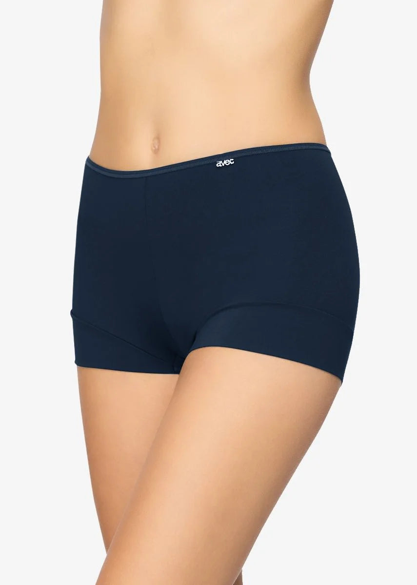 3844 dames boxershort microfiber - Dames polyamide hoge onderbroek - Badstof kruisje - ondergoed