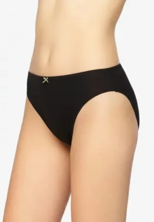 3367 dames bikini slip - Elastisch katoen dames onderbroek- Mini slip wit en zwart