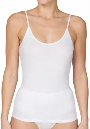 Dames spaghetti hemd comfort feeling - Katoenen onderhemd wit, zwart - Singlet smalle bandjes