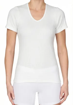 Dames thermo shirt korte mouw - Thermisch - Warm Thermo kleding dames - Lage hals