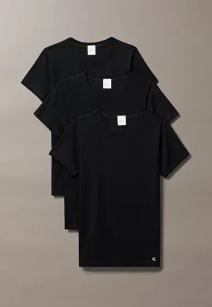 Calvin Klein 3-pack dames lounge T-shirts - Crew neck - 100% katoenen dames ondershirts met ronde hals en korte mouw