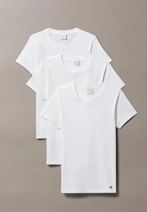 Calvin Klein 3-pack dames lounge T-shirts - Crew neck - 100% katoenen dames ondershirts met ronde hals en korte mouw