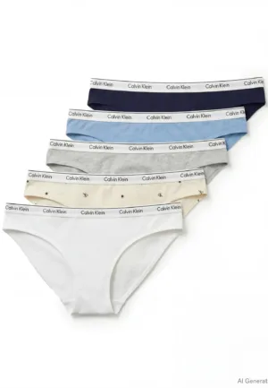 Calvin Klein 5-pack lage Slips dames - Low Rise - Katoenen dames mini slips - Dames onderbroeken
