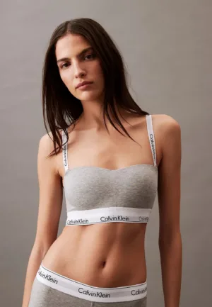 Calvin Klein Bandeau bh - Strapless bh - Katoenen balconette bh met afneembare bandjes