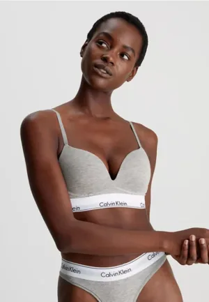Calvin Klein Push-Up Plunge bh met beugel - Katoen modal - Ademend materiaal - Diep uitgesneden