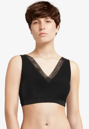 Bralette kanten top met vulling - Soft Stretch - Dames naadloze Bh top - Brede bandjes