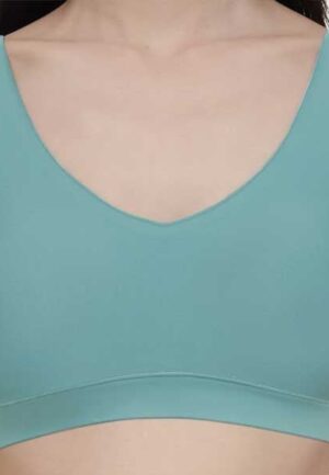 Bralette top met vulling - Soft Stretch - Padded top - Bralette / BH Top naadloos dames - Rood - zwart - Huidskleur
