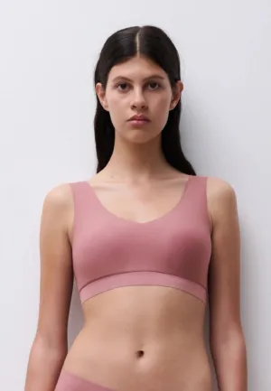 Chantelle Bralette top met vulling - Soft Stretch - Padded top - Bralette / BH Top naadloos dames - Rood - zwart - Huidskleur