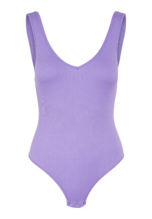 Pieces mouwloze body - Paars