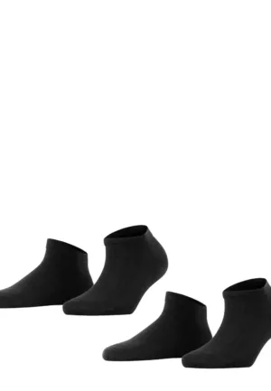 FALKE 2-paar Happy dames sneakersokken - Katoenen enkelsokken