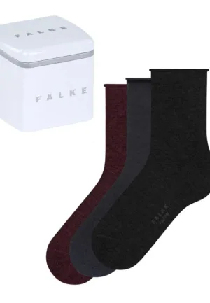 FALKE 3-paar Happy dames sokken - Cadeauverpakking - Multipack katoenen vrouwen sokken