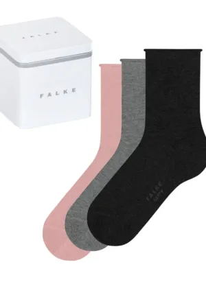 FALKE 3-paar Happy dames sokken - Cadeauverpakking - Multipack katoenen vrouwen sokken