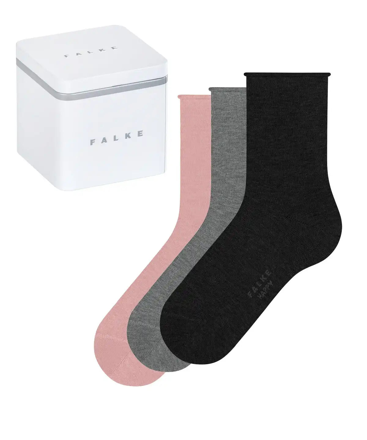 FALKE 3-paar Happy dames sokken - Cadeauverpakking - Multipack katoenen vrouwen sokken