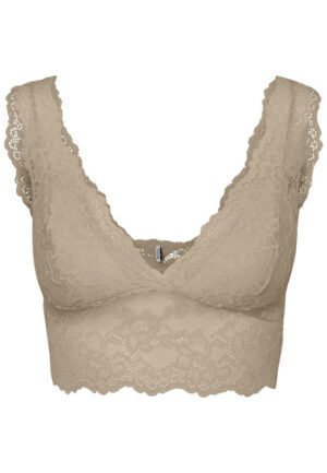 Bralette kant - Lace Bra Top - Zwarte dames kanten bh top -