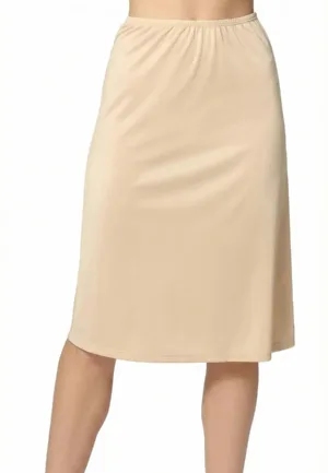 J&C lange onderrok dames 65cm - Jupon - Wit - Zwart - Huidskleur