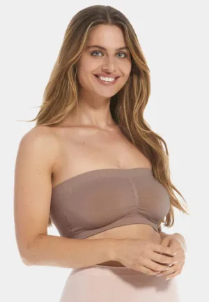 Magic bandeau BH - Naadloze Bandeau Top - Met vulling - Uitneembare pads - Wit, zwart, beige