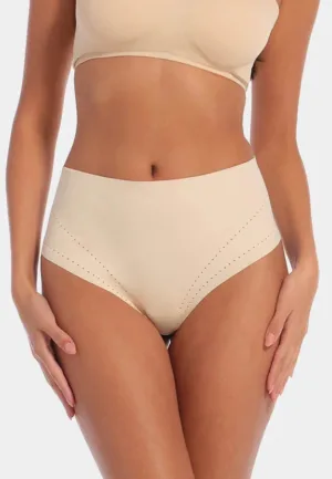 Magic sterk corrigerende string - Dream Shaper Thong - Buik corrigerende shapewear brief - Zwart - Huidskleur