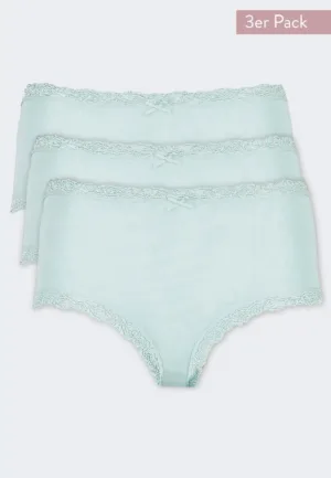 3-pack dames Tailleslip - Kant - Colours - Dames onderbroeken modal - Vrolijke kleuren