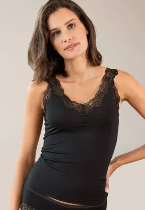 Dames hemd kant Modal - brede bandjes - Dames onderhemd - Singlet
