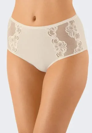 Dames maxi-taille slip kant - Hoge kanten dames slip - Elastisch katoenen onderbroek