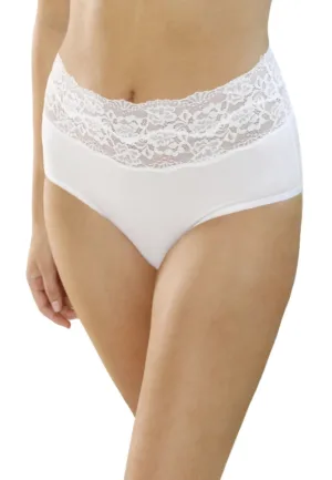 Dames taille slip Modal kant - Comfortabele kanten hoge dames onderbroek - Huidvriendelijk