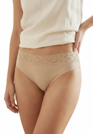Kanten modal heupslip dames - Midi kanten onderbroek - Dames ondergoed