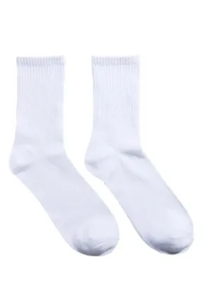 Dames sokken 1-pack - Strepen - onesize - Dames sportsokken wit en zwart