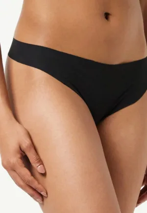Dames string - 3-pack - Naadloos- Seamless - Zwart en huidskleur