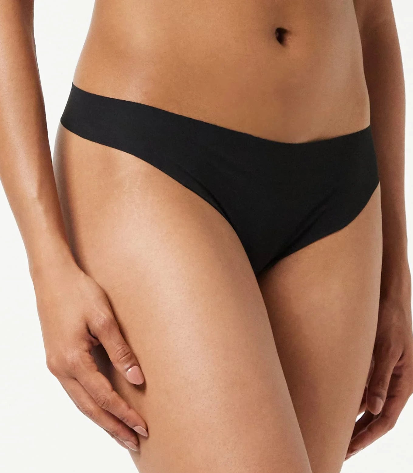 Dames string - 3-pack - Naadloos- Seamless - Zwart en huidskleur