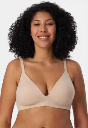 BH met vulling zonder beugel - Invisible soft - Comfort invisible bh die niet doorschijnt - Huidskleur - Zwart