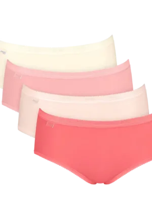 Sloggi 4-pack dames Basic Midi slips - Red combi