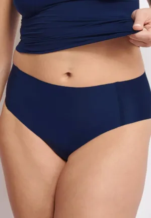 Zero Feel taille slip dames 2.0 - High waist - Hoge naadloze dames onderbroek - Katoenen kruisje - Schijnt niet door - Zwart - Huidskleur - Donkerblauw