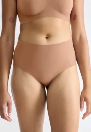 Zero Feel taille slip dames 2.0 - High waist - Hoge naadloze dames onderbroek - Katoenen kruisje - Schijnt niet door - Zwart - Huidskleur - Donkerblauw