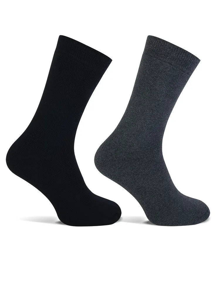 Teckel 2-paar Badstof sokken dames - Geheel badstof - Warme winter sokken - Huissokken