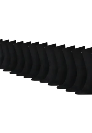 12-paar Crew sport sokken - Multipack sport sokken voor dames en heren - Zwart - Combi - Voordeelverpakking