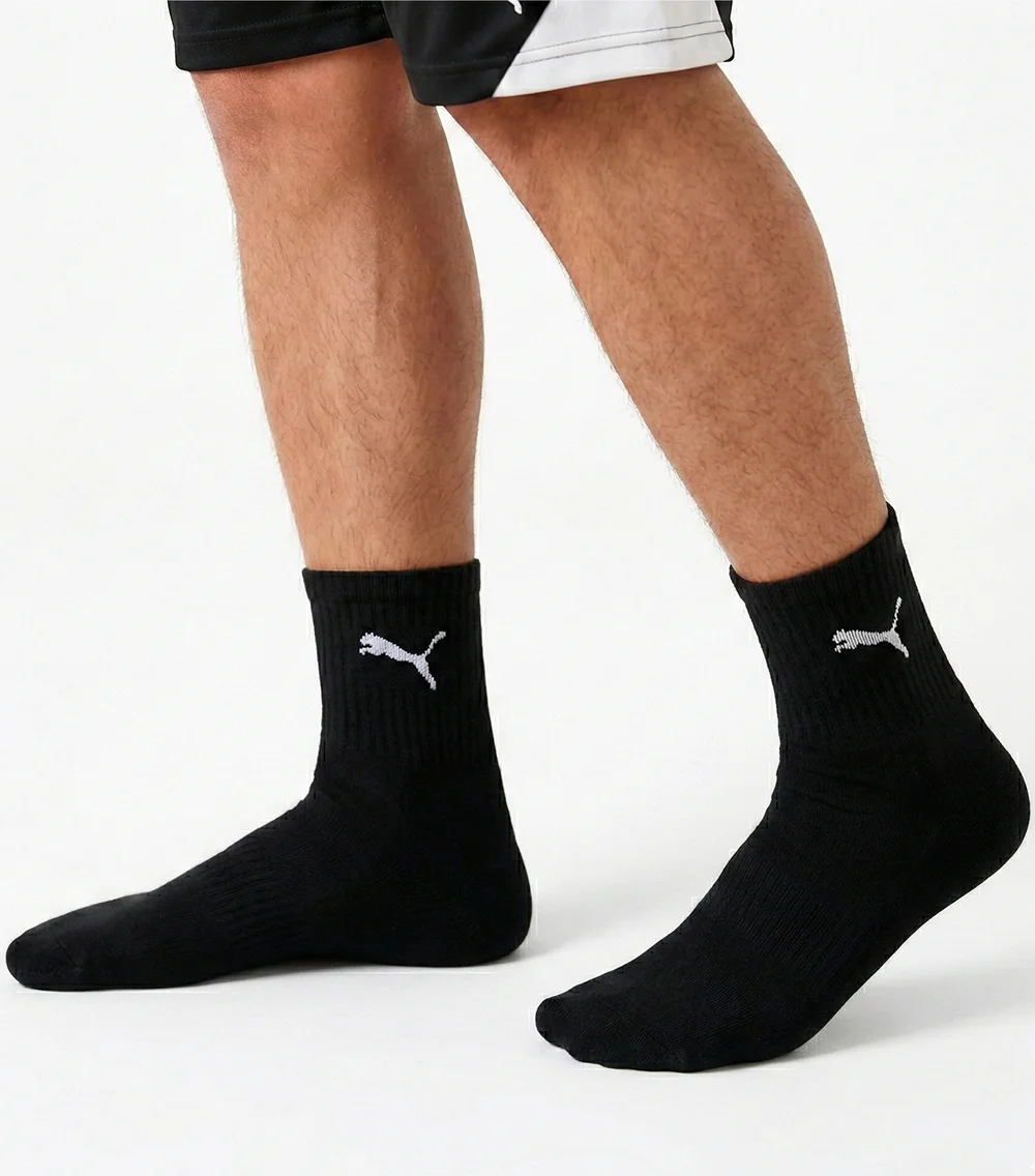 3-paar Crew sport sokken - Short - Halfhoge katoenen sportsokken - Dames - witte sportsokken