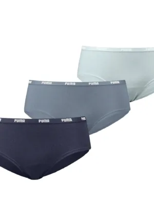 Puma 3-Pack dames Hipsters - Zwarte Katoenen dames onderbroeken - Shorts