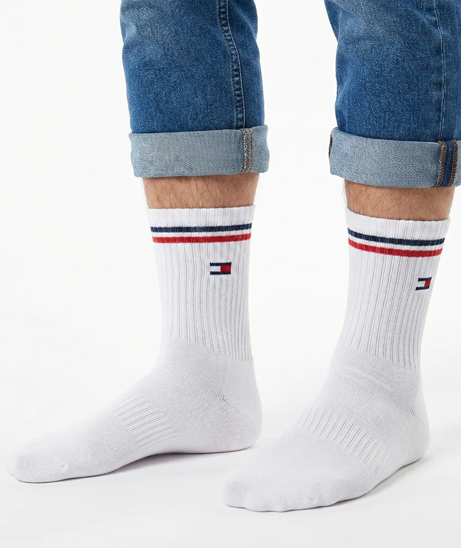 Tommy Hilfiger Unisex Crew Socks 2-paar - Sport crew sokken dames en heren