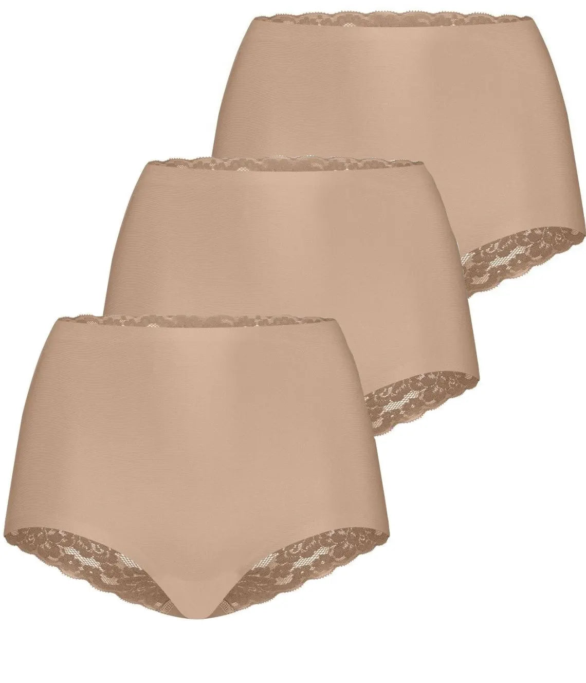 Ten Cate 3-pack secrets kanten high waist slip - 31758 - Voordeelverpakking - Aanbieding