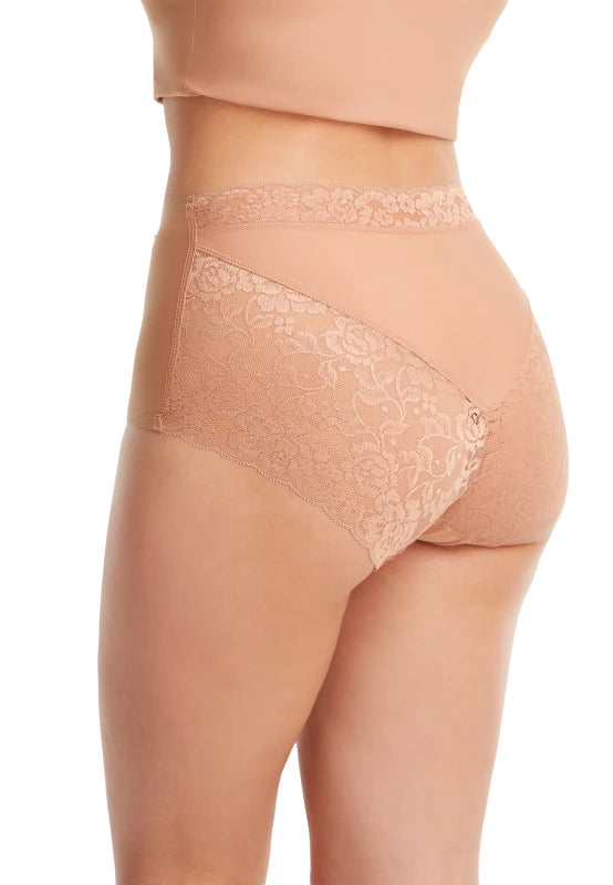 31758 secrets kanten Highwaist/ taille slip - Kanten dames onderbroek - Naadloos invisible ondergoed