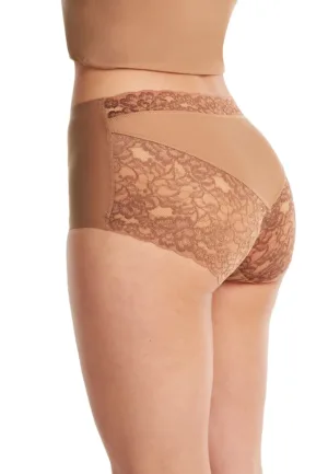Dames secrets kanten taille slip - Invisible - Colours - Kanten hoge dames maxi slip naadloos