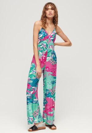 Cami-jumpsuit met Print Paars Grootte: 44
