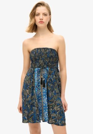 Bandeaujurk Blauw Grootte: 44