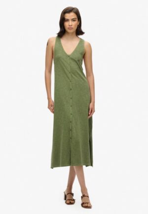 Beach Jersey Midi-jurk Khaki Grootte: 34