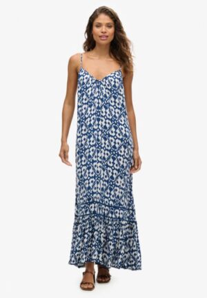 Lange Cami-jurk Blauw Grootte: 42