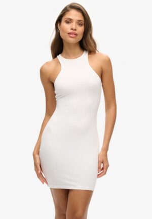 Jersey Racer Mini-jurk Wit Grootte: 40