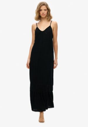 Cami Maxi-jurk Zwart Grootte: 40