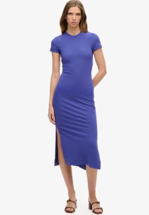 Midi T-shirtjurk Blauw Grootte: 44