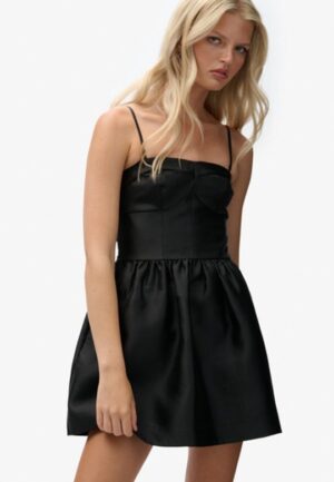 Corset Cami Mini Jurk Black Grootte: 36
